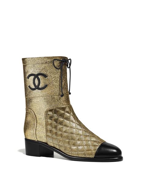 chanel metal logo shoes|chanel high boots.